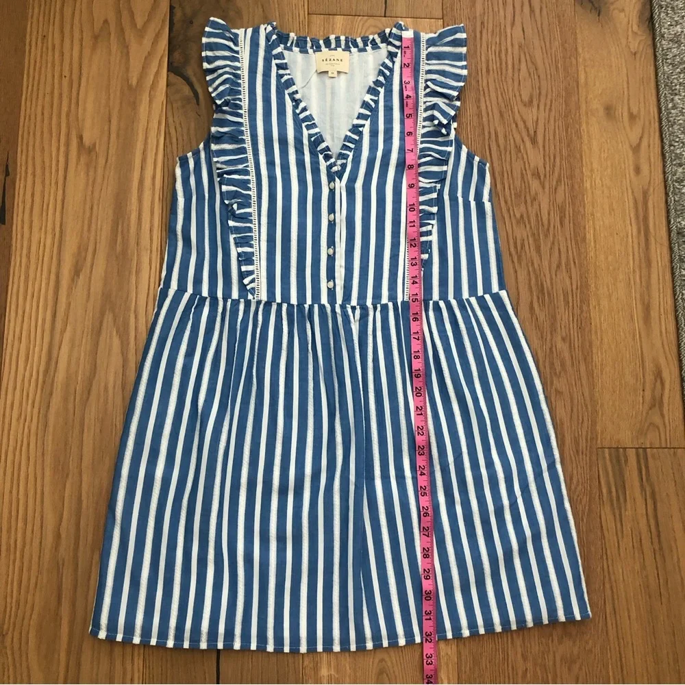 Sezane Blue and White Striped Dress - Picture 9 of 9